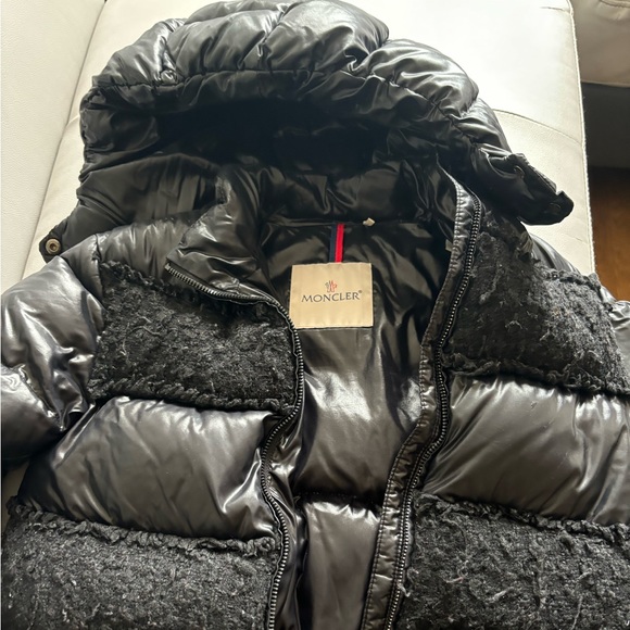 Moncler Other - Moncler Kids Black Glossy & Textured Puffer Jacket